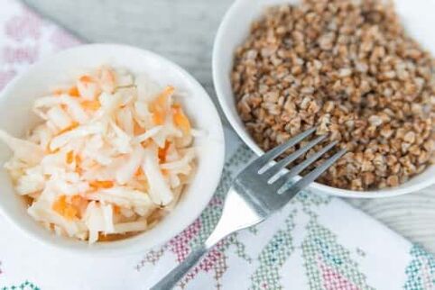Buckwheat and salad