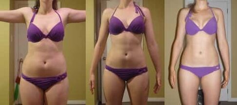 The stages of weight loss in a buckwheat
