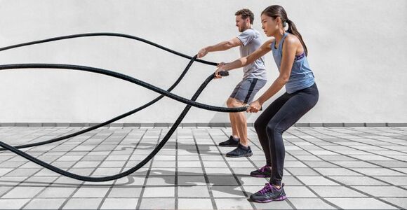 Humans and women train