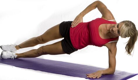 side plank to lose weight on the abdomen and sides