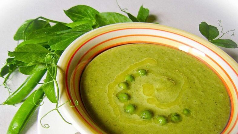 pea puree soup for drinking diet